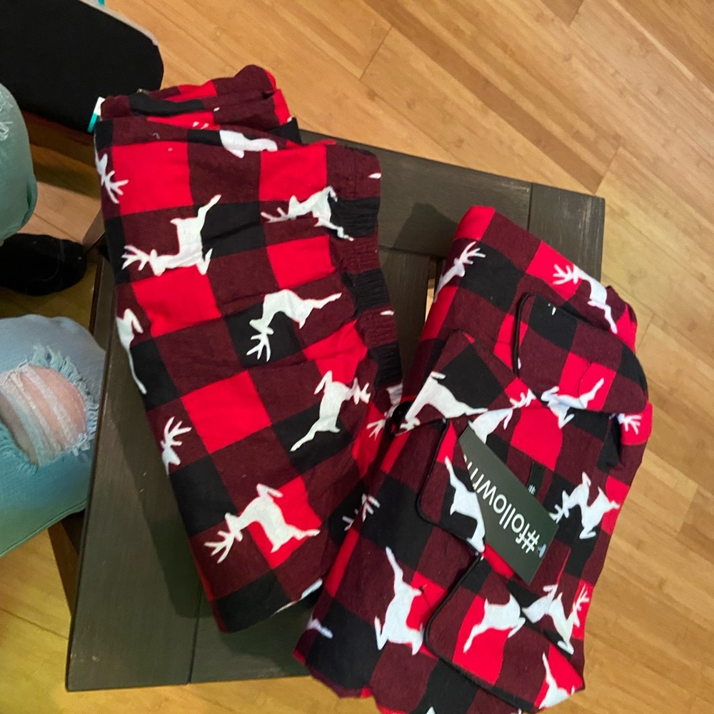 XL flannel long sleeve pjs set